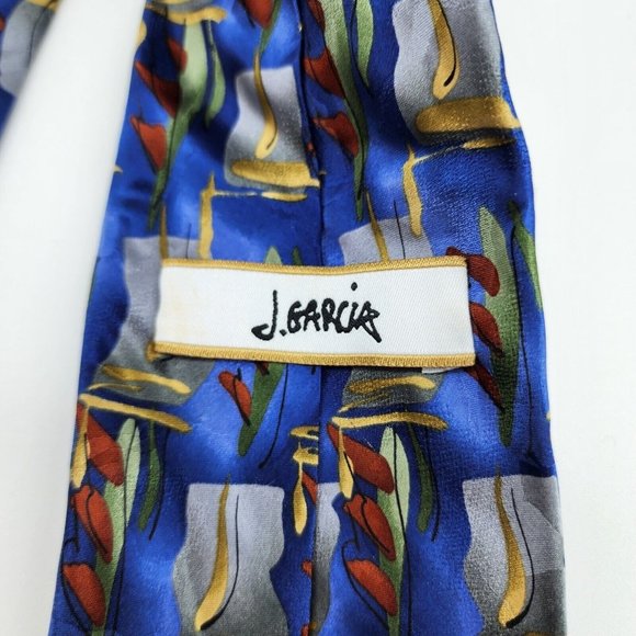 Lot of 2x J. GARCIA Men's Silk Necktie Warthog Glasses Limited Ed. Geometric - Picture 8 of 10
